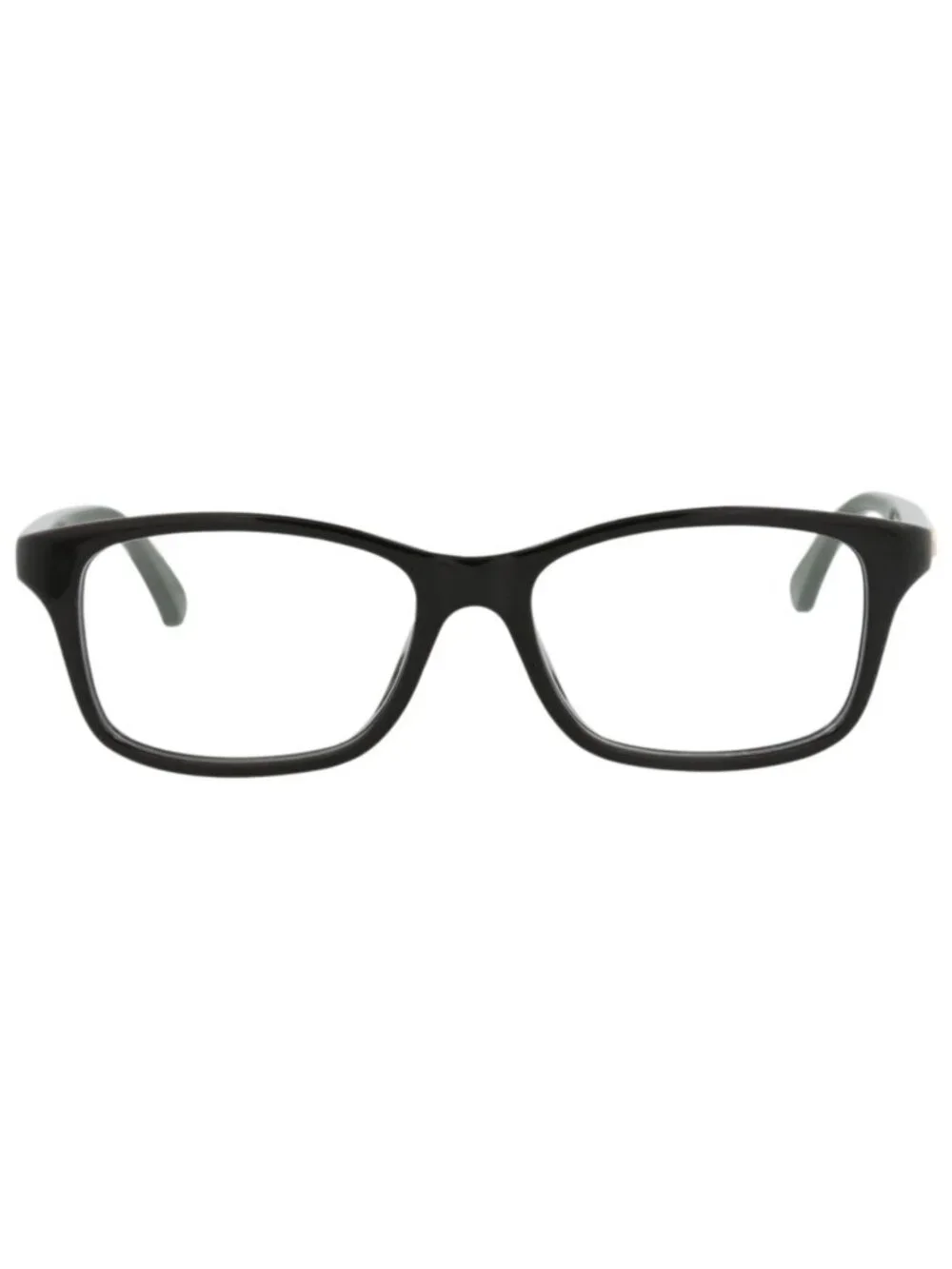New Gucci Women's Eyeglasses Square Rectangle Injection Frame Black Green
